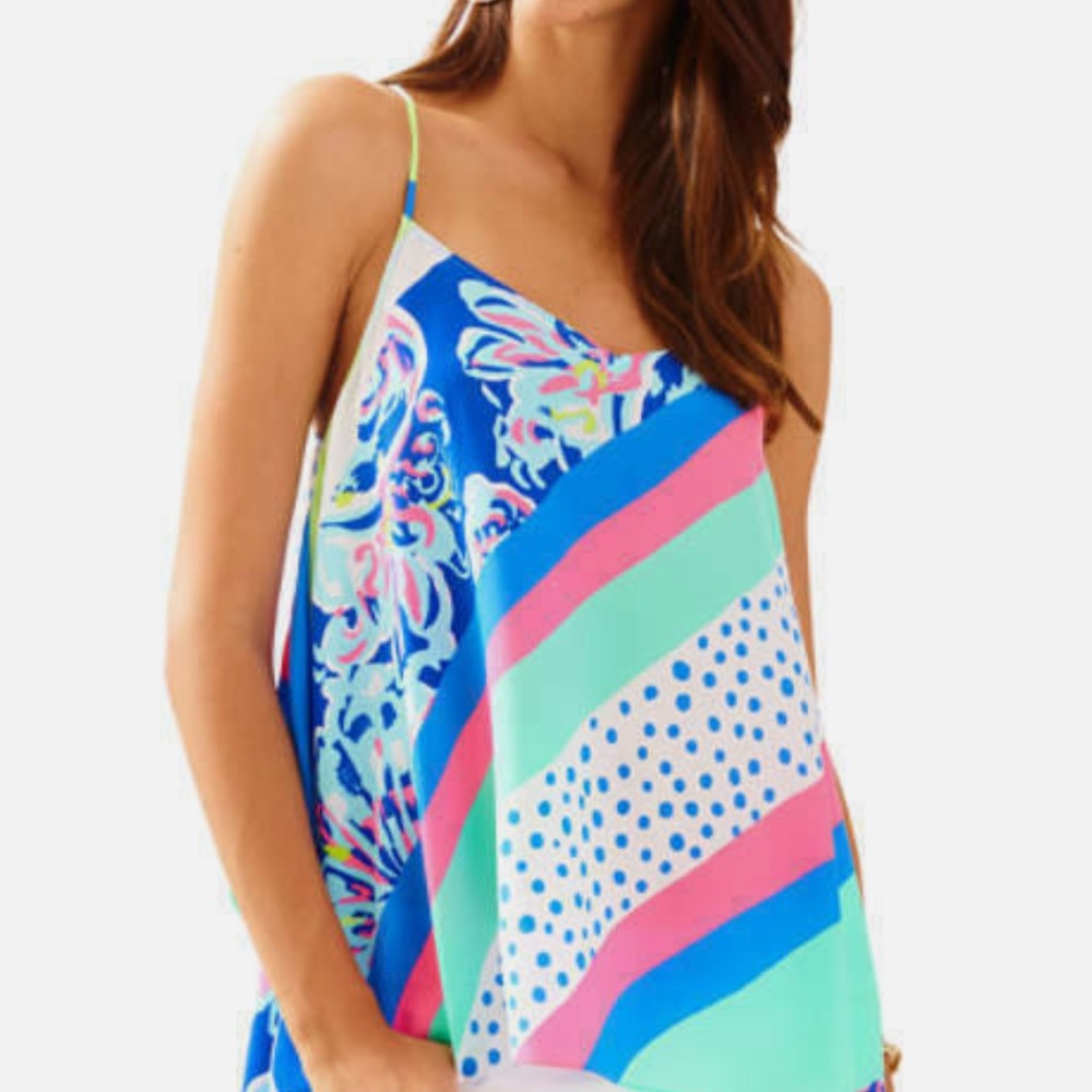 Lily Pulitzer Alora Multicolor Women's Top
Size Small
100% Silk